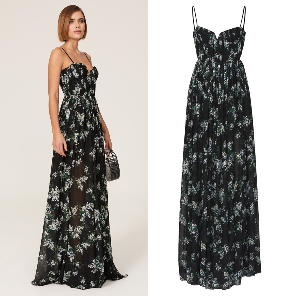 Floral Black Maxi Dress